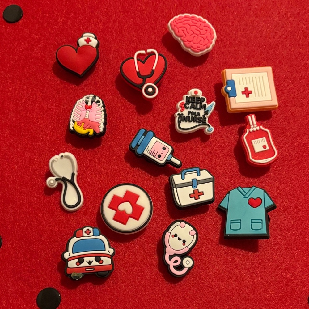 Medical Theme croc Charms